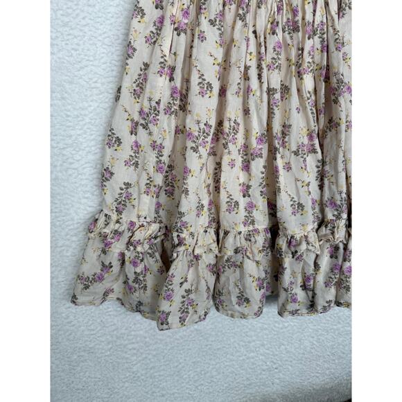 LPA Cottagecore Floral Revolve Mini Dress Garland White Pink Medium - Picture 2 of 7